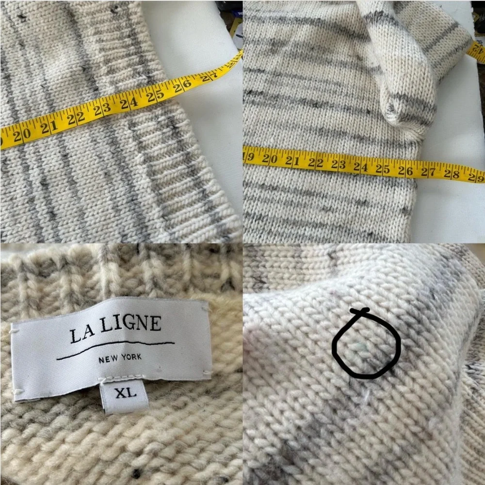 La Ligne New York Melange Marin Sweater Size XL Wool Blend. - Picture 8 of 8